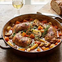 Chicken stew with autumn vegetables