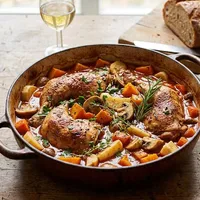 Chicken stew with autumn vegetables
