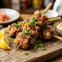 Crispy Karaage Chicken on a Stick