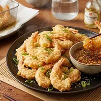 Crispy tempura shrimp with sweet-and-sour dipping sauce