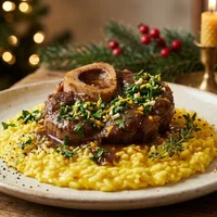 Ossobuco with gremolata and saffron risotto