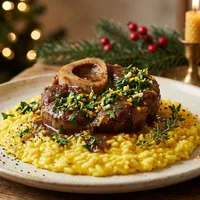 Ossobuco with gremolata and saffron risotto