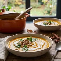 Pumpkin Soup with Sweet Potato