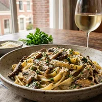 Creamy Garlic Mushroom Pasta
