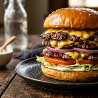 Smash Burgers with Truffle Aioli
