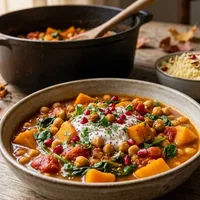 Pumpkin and Chickpea Stew with ras el hanout