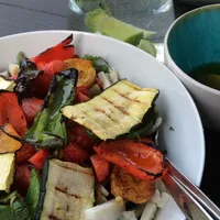 Summer Festival Salad: summery salad with grilled vegetables