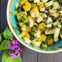 Tropical mango salsa for the BBQ