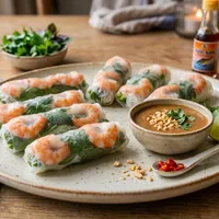 Vietnamese shrimp spring rolls (gỏi cuốn)