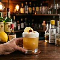 Whiskey Sour met verse citroen en schuimige eiwitten