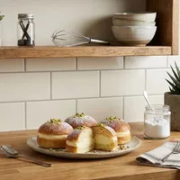 Soft brioche rolls with vanilla cream