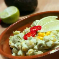 South American corn-avocado salad