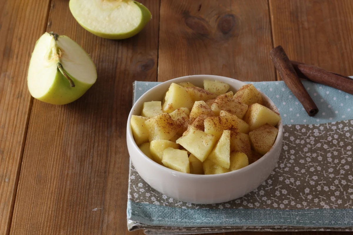 Manzanas cocidas al microondas
