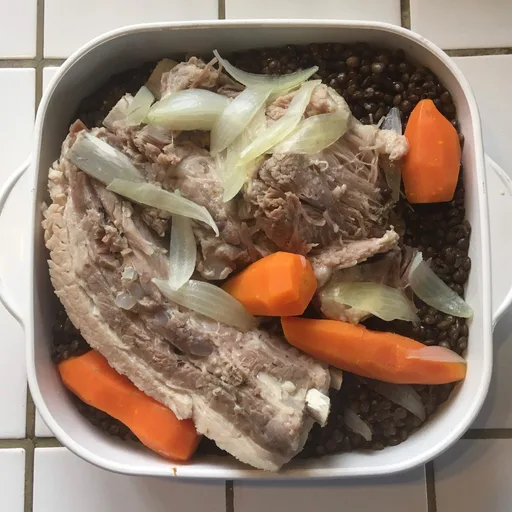 French Salted Pork With Lentils
