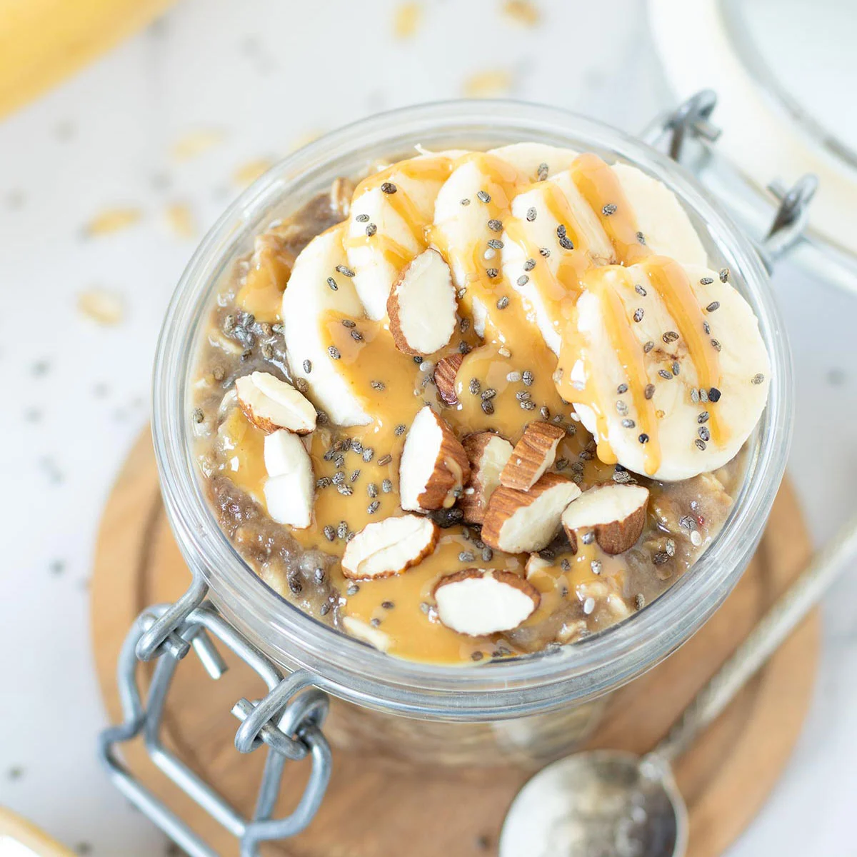 Banana Chia Overnight Oats (No Yogurt)
