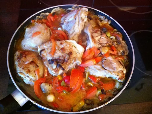 Chicken With Tomato And Olives
