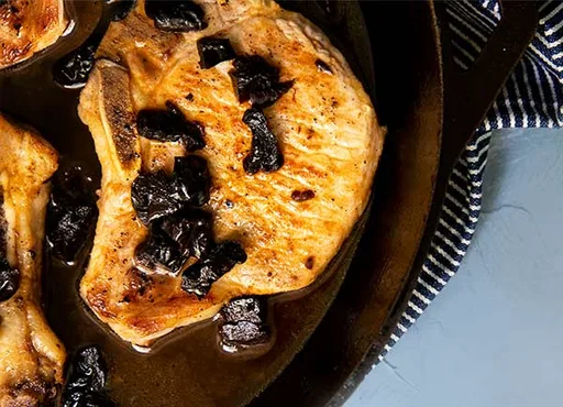 Schweinekoteletts mit Pflaumenglasur