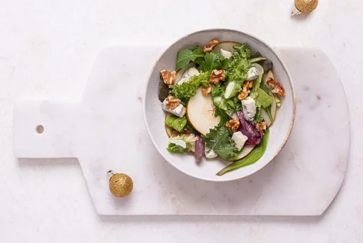 Pear Salad with Blue Cheese & Honey Vinaigrette