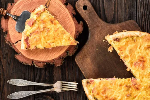 Tarte aux poireaux et lardons
