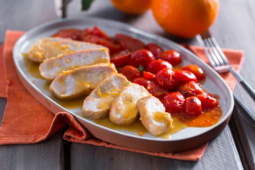 Pechuga de pollo a la naranja