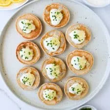 Gluten-Free Blinis with Herbed Cream + Caviar