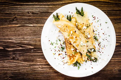 Asparagus crêpes