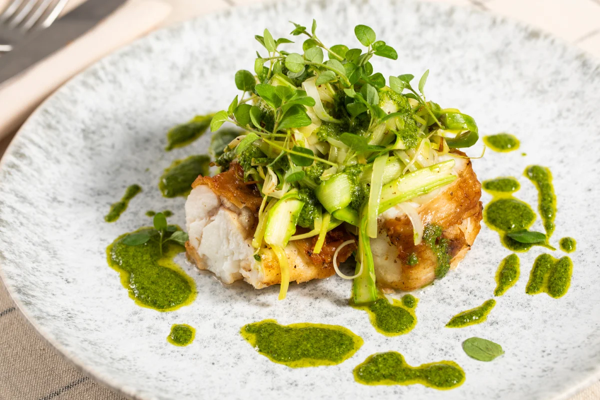 Baked monkfish