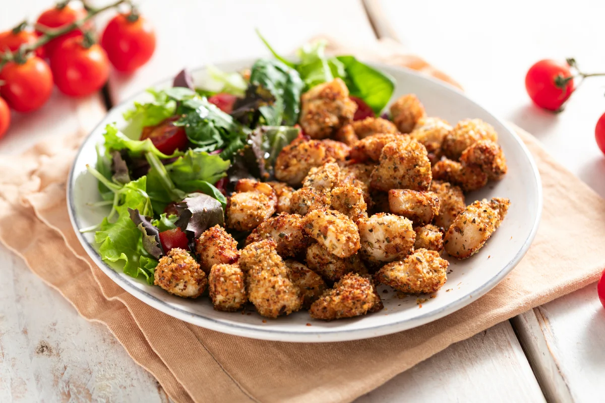 Hähnchen-Häppchen aus der Heißluftfritteuse