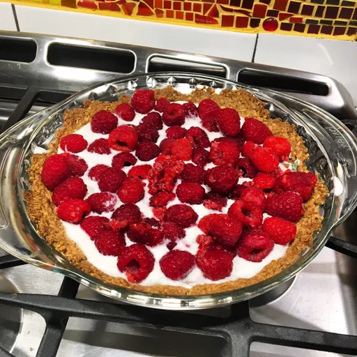 Raspberry Tart with Walnut Oat Crust