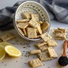 Lemon and Fennel Seed Crackers