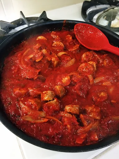 Ragu with Sausage and Onions
