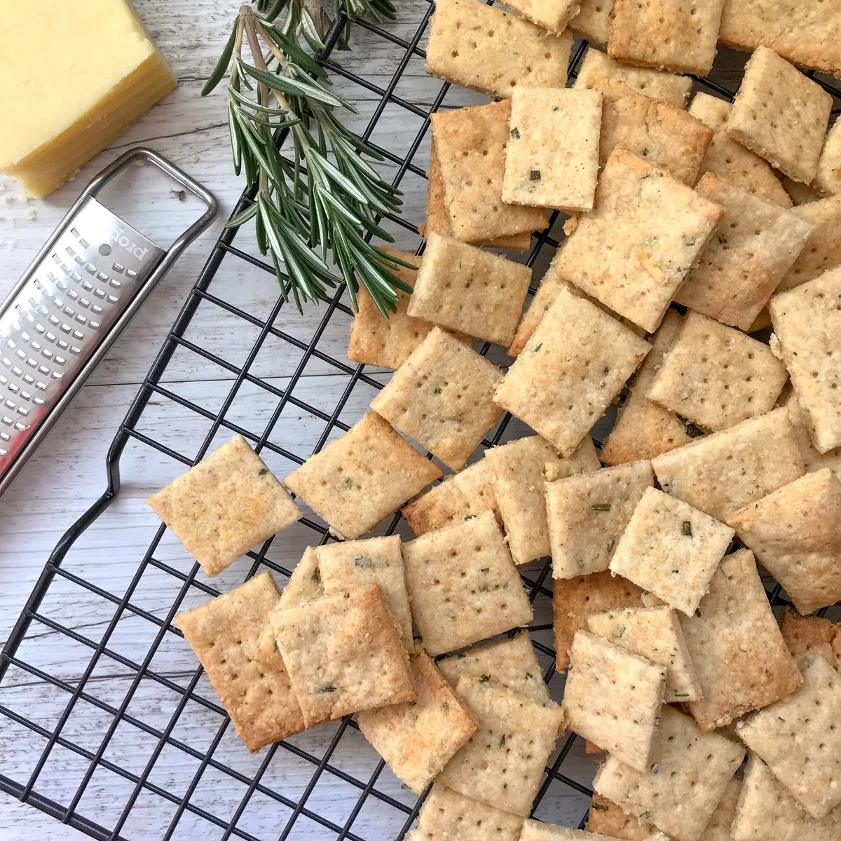 Parmesan and Rosemary Crackers