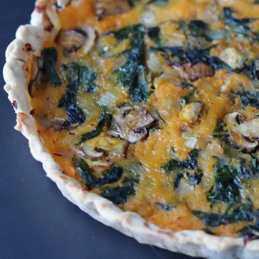 Quiche de calabaza y espinacas