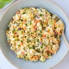 Salada de queijo cottage