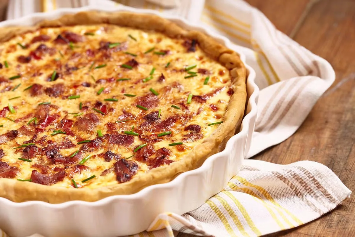 Quiche aux lardons et oignons