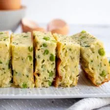 Zucchini Pea and Ricotta Slice