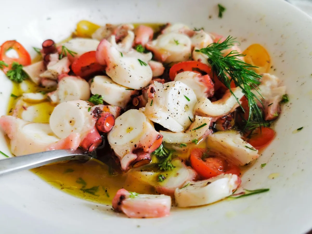 Rezept für Pulpo Salat