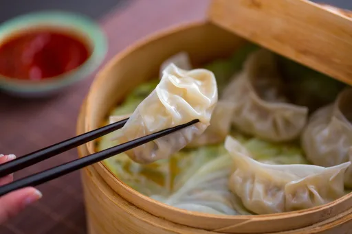 Raviolis chinos al vapor
