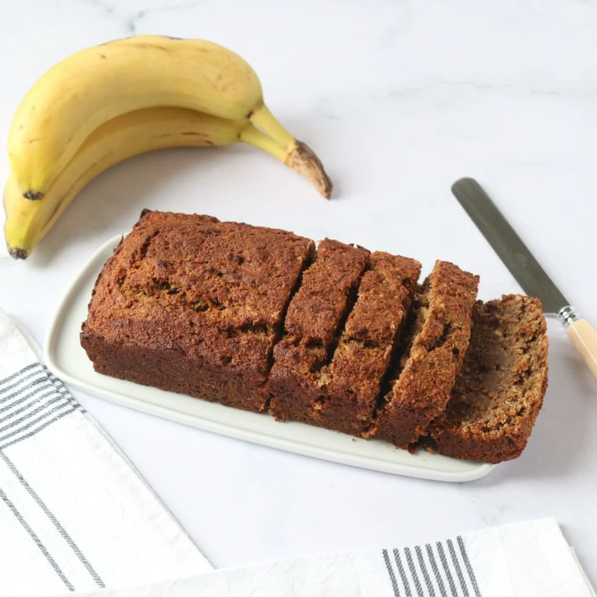 Pan de plátano sin gluten con harina de castaña (paleo, vegano)
