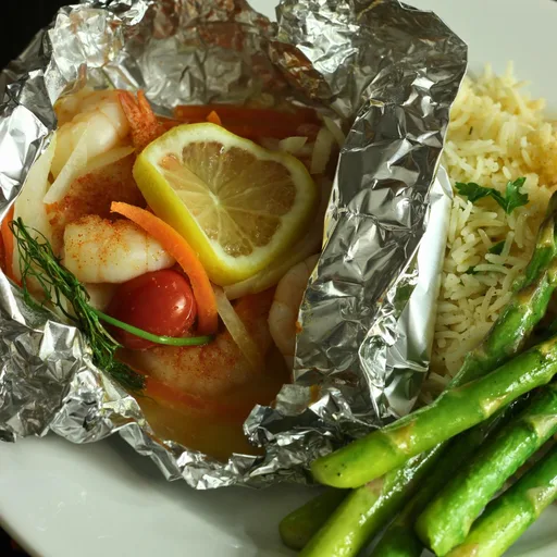 Easy Fish and Shrimp Packets