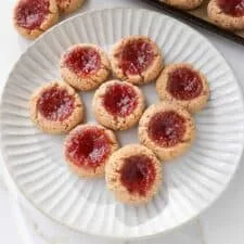 Strawberry Jam Thumbprint Cookies