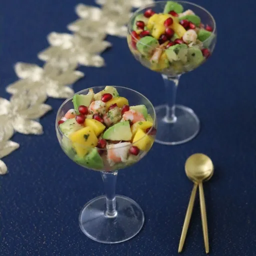 Holiday Shrimp Mango Avocado Salad With Pomegranate Seeds