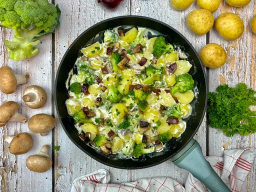 Refogado de brócolis com batata