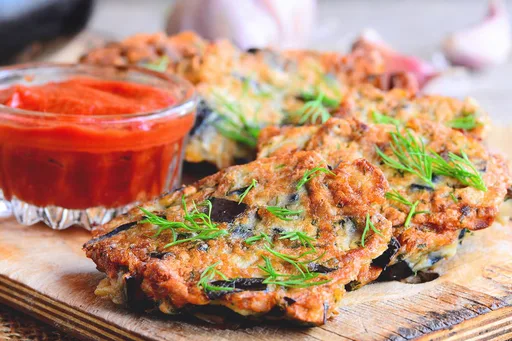 Aubergine fritters