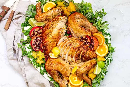 Tacchino arrosto agli agrumi e alle erbe