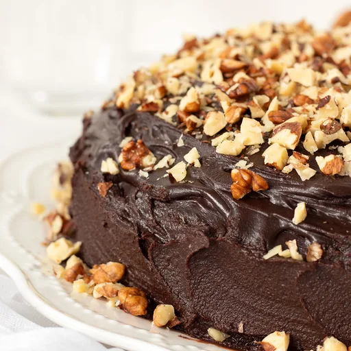 Vegan Chocolate Walnut Cake