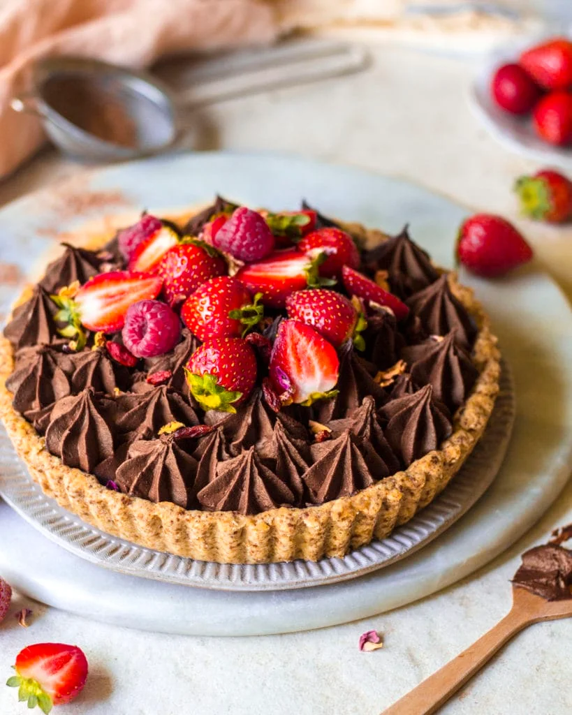 Tarta de ganache de chocolate y café
