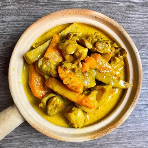 Braised Chicken With Pumpkin And Taro