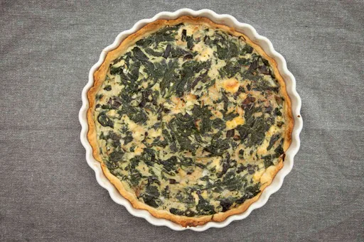 Spinach and goat’s cheese quiche