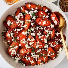 Zanahorias asadas con miel picante
